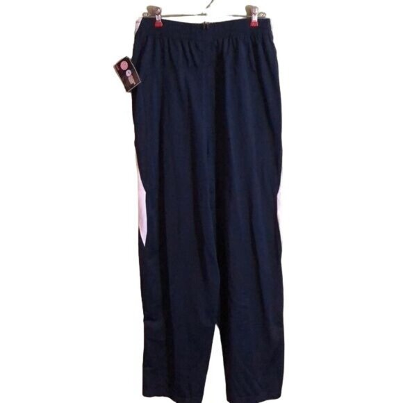 Georgia Tech Men's Sweatpants, Navy Blue with White Stripes, Size XL, Zip at ank - Picture 4 of 6